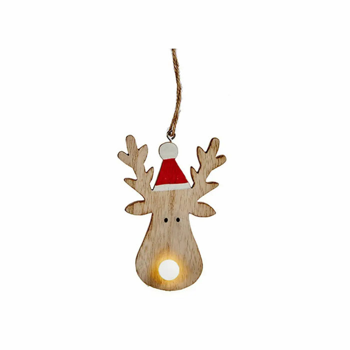 Christmas bauble Krist+ Brown Wood Reindeer 7,5 x 2,5 x 17 cm 7,5 x 11 x 3 cm (24 Units) - Декорация и Осветление<<<Дом