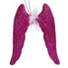 Christmas bauble Krist+ Fuchsia Plastic Glitter Angel Wings 12,5 x 15 x 2,5 cm (24 Units) - Декорация и