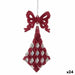 Christmas bauble Krist+ Fuchsia Plastic Glitter Lasso Rhombus 7,5 x 1 x 15,5 cm 7,5 x 15,5 x 1 cm (24 Units)