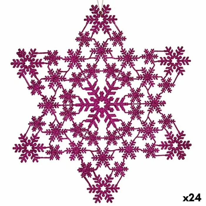 Christmas bauble Krist+ Fuchsia Star 29 x 0,1 x 32 cm 32 x 32 x 0,1 cm (24 Units) - Декорация и Осветление<<<Дом
