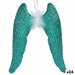 Christmas bauble Krist+ Green Plastic Glitter Angel Wings 12,5 x 15 x 2,5 cm (24 Units) - Декорация и Осветление<<<Дом