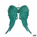 Christmas bauble Krist+ Green Plastic Glitter Angel Wings 13 x 14,5 x 2,5 cm (24 Units) - Декорация и Осветление<<<Дом