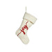 Christmas bauble Krist+ Joy White Red Cloth Christmas Stocking 28 x 4 x 46 cm (12 Units) - Декорация и Осветление<<<Дом