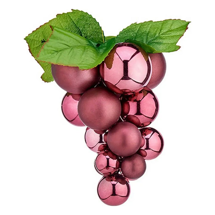 Christmas Bauble Krist+ Pink Plastic Grapes - Декорация и Осветление<<<Дом Градина<<<BigBuy&&&Коледни