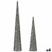 Christmas bauble Krist+ Silver Cones 9,5 x 60 x 9,5 cm Sequins (4 Units) - Декорация и Осветление<<<Дом
