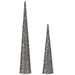 Christmas bauble Krist+ Silver Cones 9,5 x 60 x 9,5 cm Sequins (4 Units) - Декорация и Осветление<<<Дом