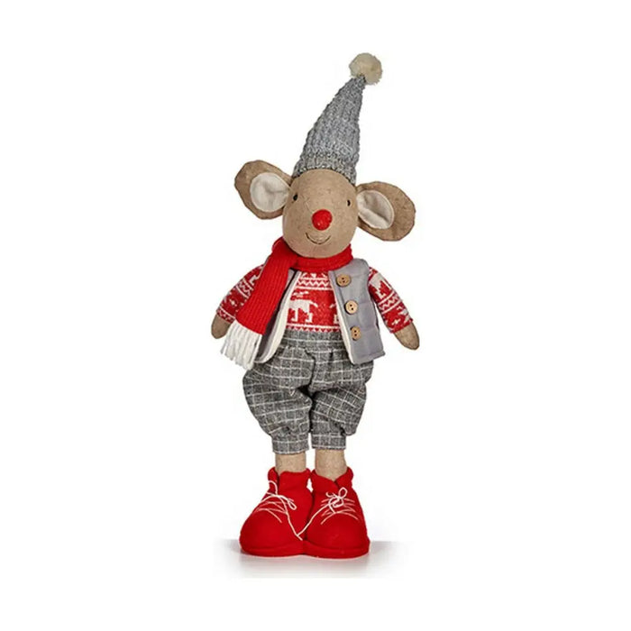 Christmas bauble Krist+ White Red Grey Cream Mouse Christmas 48 cm 16 x 60 x 20 cm - Декорация и Осветление<<<Дом
