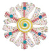 Christmas bauble Krist+ White Red Snowflakes 17 x 6 x 17 cm (8 Units) - Декорация и Осветление<<<Дом