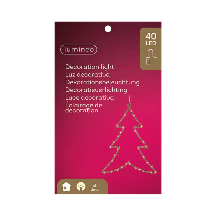 Christmas bauble Lumineo Golden Metal 34 x 46 cm - Декорация и Осветление<<<Дом Градина<<<BigBuy&&&Коледни