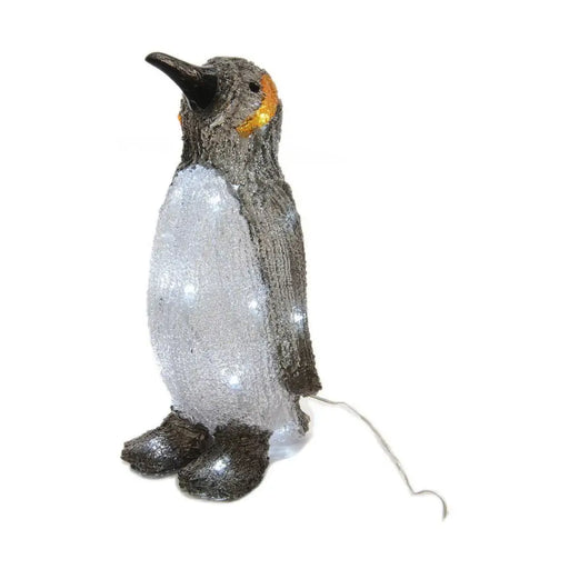 Christmas bauble Lumineo Penguin 17 x 16 x 33 cm White (4 Pieces) - Декорация и Осветление<<<Дом