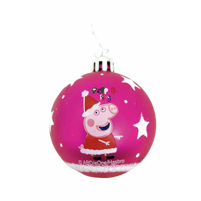 Christmas Bauble Peppa Pig Cosy corner Fuchsia 10Units Plastic (Ø 6 cm) - Декорация и Осветление<<<Дом