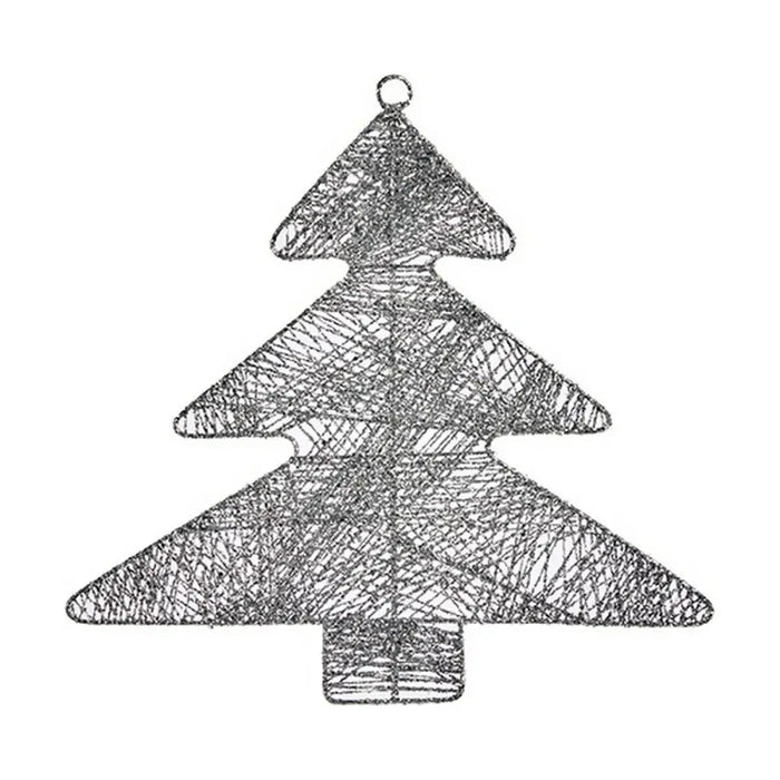 Christmas bauble Silver Christmas Tree 36,7 x 0,2 x 37,5 cm Metal Plastic - Декорация и Осветление<<<Дом