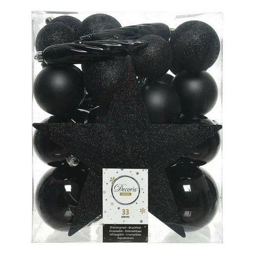 Christmas Baubles Decoris Black Plastic - Декорация и Осветление<<<Дом Градина<<<BigBuy&&&Коледни украси<<<Декорация и