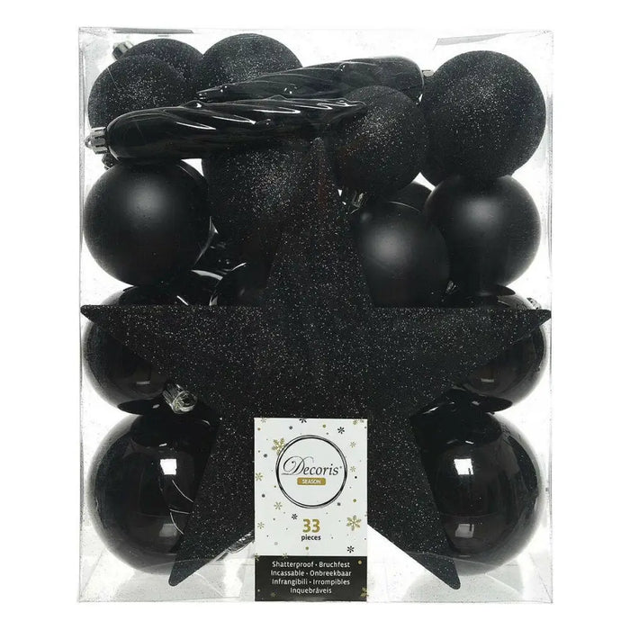 Christmas Baubles Decoris Black Plastic - Декорация и Осветление<<<Дом Градина<<<BigBuy&&&Коледни украси<<<Декорация и