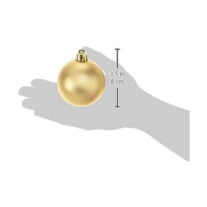 Christmas Baubles Decoris Golden Plastic 12 Units - Декорация и Осветление<<<Дом Градина<<<BigBuy&&&Коледни