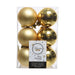 Christmas Baubles Decoris Golden Plastic 12 Units - Декорация и Осветление<<<Дом Градина<<<BigBuy&&&Коледни