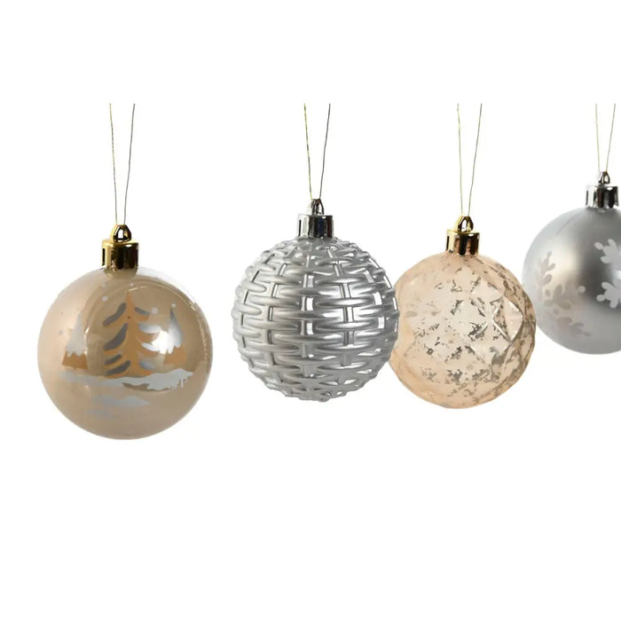 Christmas Baubles Home ESPRIT Champagne Silver Polyethylene 16 x 16 x 31,5 cm (30 Pieces) - Декорация и