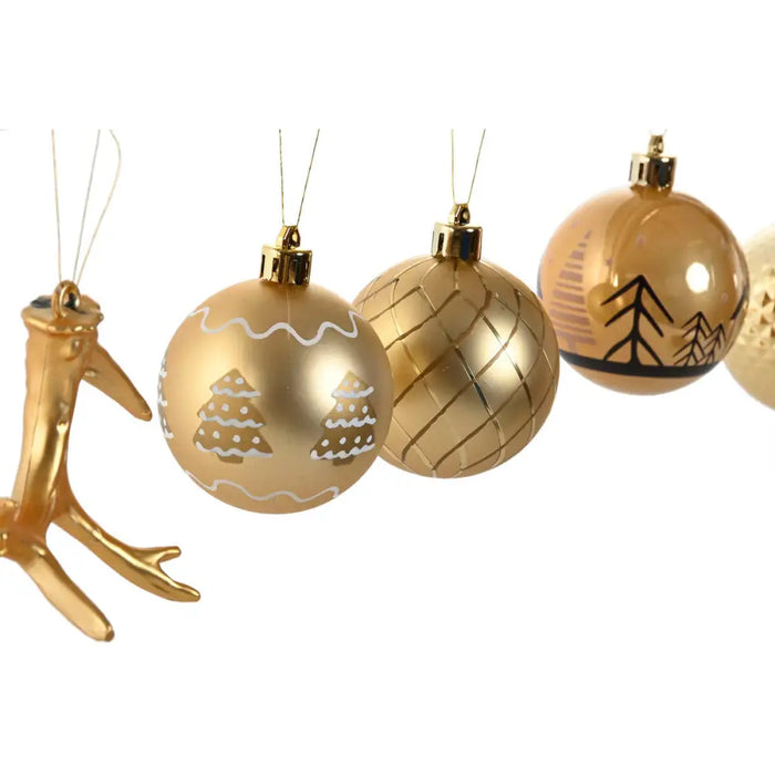 Christmas Baubles Home ESPRIT Golden Polyethylene 28 x 6 x 24 cm (55 Pieces) - Декорация и Осветление<<<Дом