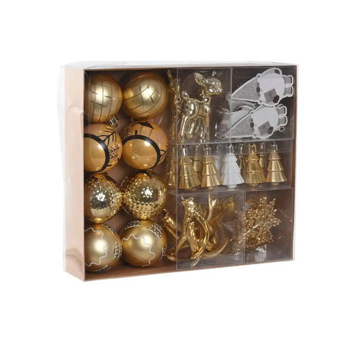 Christmas Baubles Home ESPRIT Golden Polyethylene 28 x 6 x 24 cm (55 Pieces) - Декорация и Осветление<<<Дом