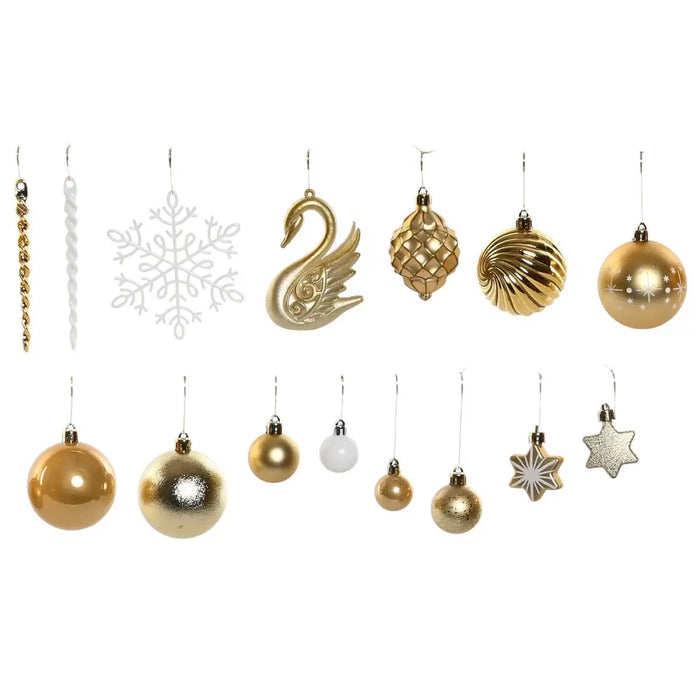 Christmas Baubles Home ESPRIT Golden Polyethylene 28 x 7 x 40 cm (70 piezas) - Декорация и Осветление<<<Дом