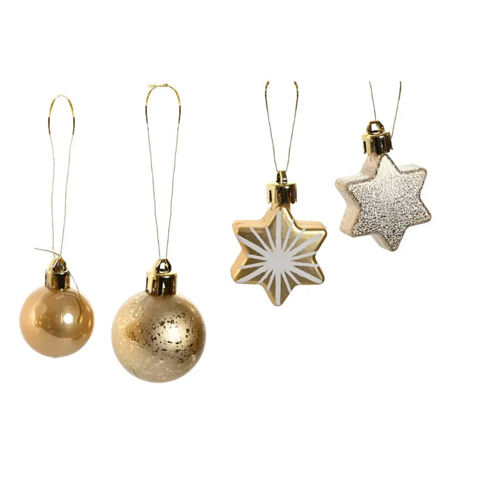 Christmas Baubles Home ESPRIT Golden Polyethylene 28 x 7 x 40 cm (70 piezas) - Декорация и Осветление<<<Дом