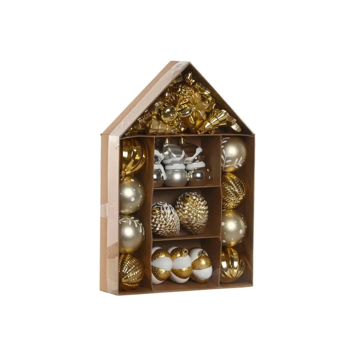 Christmas Baubles Home ESPRIT Golden PVC 24 x 6 x 35 cm - Декорация и Осветление<<<Дом Градина<<<BigBuy&&&Коледни