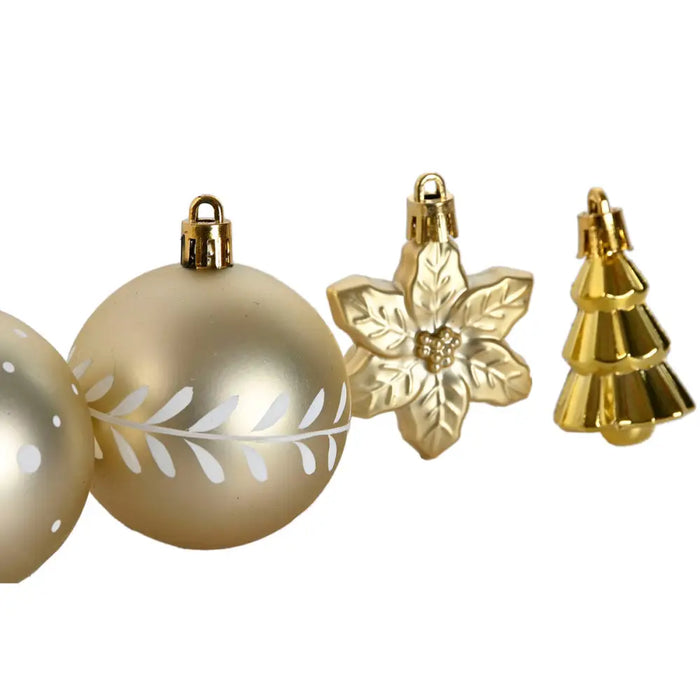 Christmas Baubles Home ESPRIT Golden PVC 24 x 6 x 35 cm - Декорация и Осветление<<<Дом Градина<<<BigBuy&&&Коледни