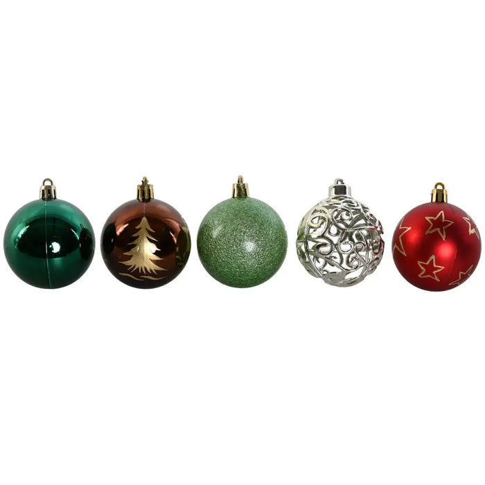Christmas Baubles Home ESPRIT Multicolour PVC 18 x 12 x 30 cm (30 Pieces) - Декорация и Осветление<<<Дом