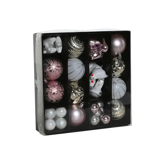 Christmas Baubles Home ESPRIT Pink PVC 25 x 6 x 25 cm - Декорация и Осветление<<<Дом Градина<<<BigBuy&&&Коледни