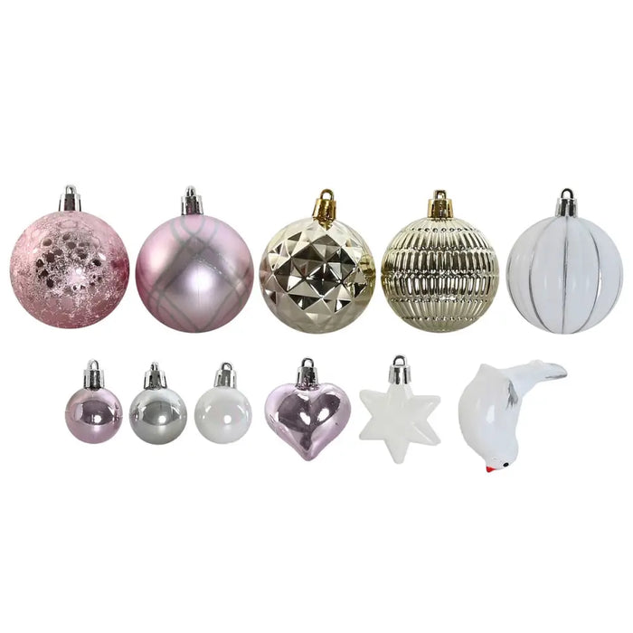 Christmas Baubles Home ESPRIT Pink PVC 25 x 6 x 25 cm - Декорация и Осветление<<<Дом Градина<<<BigBuy&&&Коледни