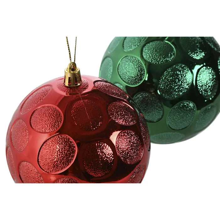 Christmas Baubles Home ESPRIT Red Green PVC 20 x 10 x 30 cm (2 Units) - Декорация и Осветление<<<Дом