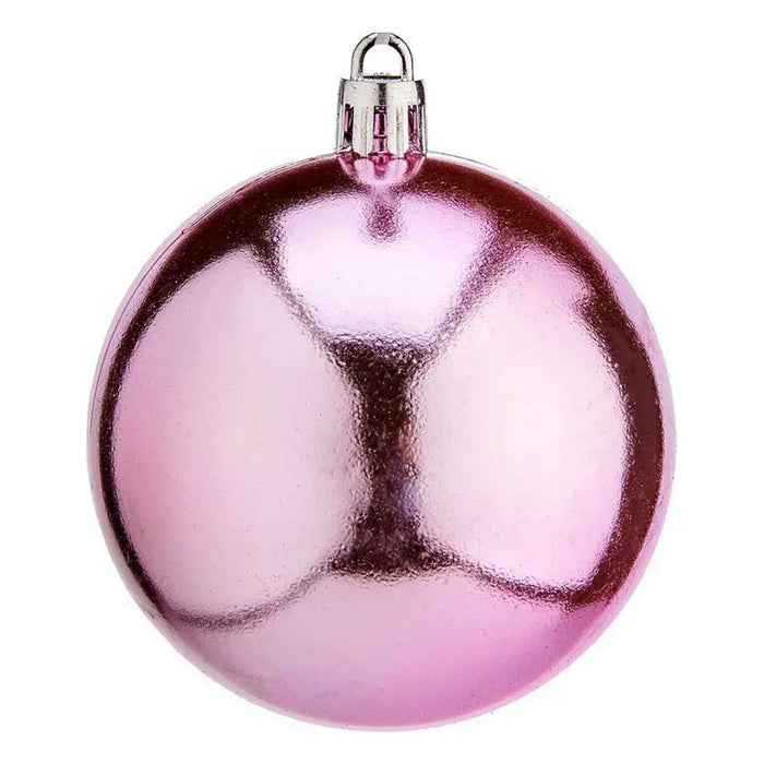 Christmas Baubles Ø 7 cm 12 Units Pink Plastic - Декорация и Осветление<<<Дом Градина<<<BigBuy&&&Коледни