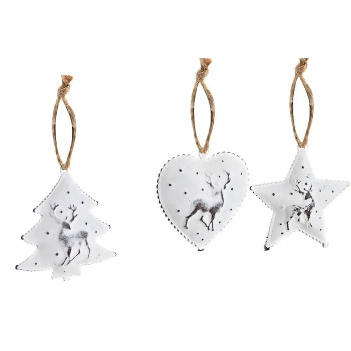 Christmas Decorations Set DKD Home Decor Metal (12 x 12 x 3 cm) (3 Units) - Декорация и Осветление<<<Дом