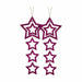 Christmas Decorations Set Krist+ Fuchsia Plastic Glitter Star 19 x 0,2 x 23 cm 10 x 23 x 0,4 cm (24 Units) - Декорация