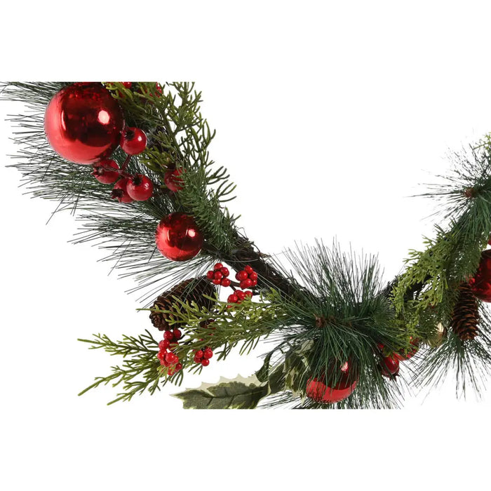 Christmas garland Home ESPRIT Red Green Polyethylene 23 x 11,5 x 180 cm (2 Units) - Декорация и Осветление<<<Дом