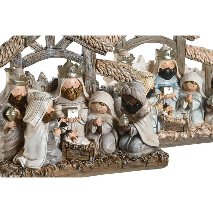 Christmas nativity set DKD Home Decor Blue White Brown Resin 20 x 7 x 17,5 cm (2 Units) - Декорация и Осветление<<<Дом