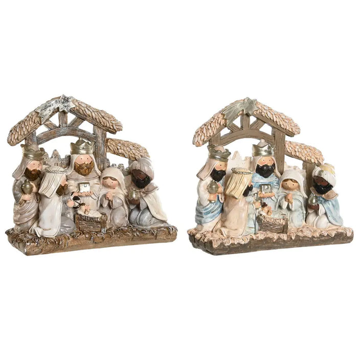 Christmas nativity set DKD Home Decor Blue White Brown Resin 20 x 7 x 17,5 cm (2 Units) - Декорация и Осветление<<<Дом