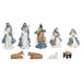 Christmas nativity set Home ESPRIT Blue White 20 x 15 x 30 cm (9 Pieces) - Декорация и Осветление<<<Дом