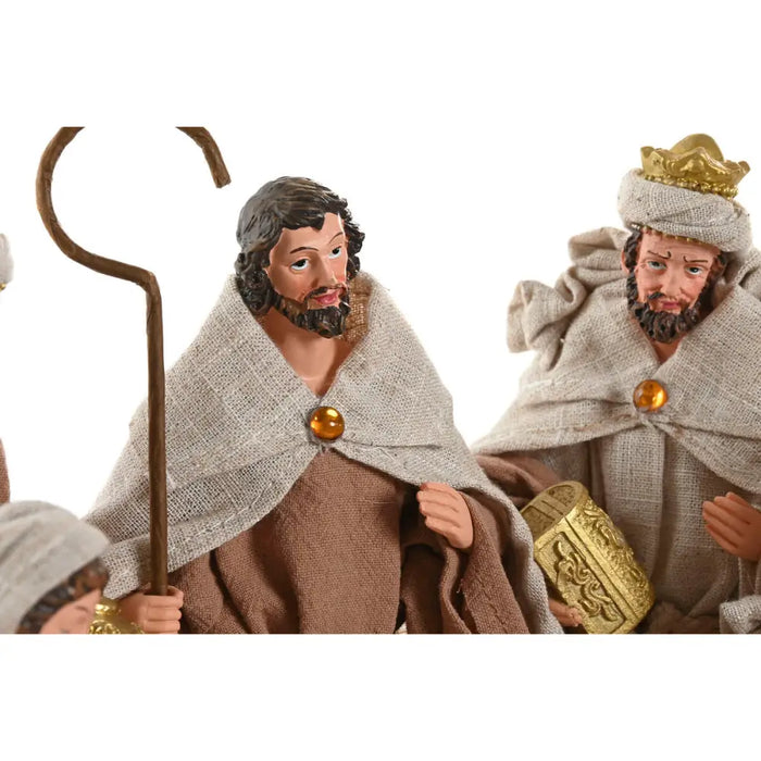 Christmas nativity set Home ESPRIT Brown Beige Resin 40 X 24 X 23,5 CM - Декорация и Осветление<<<Дом