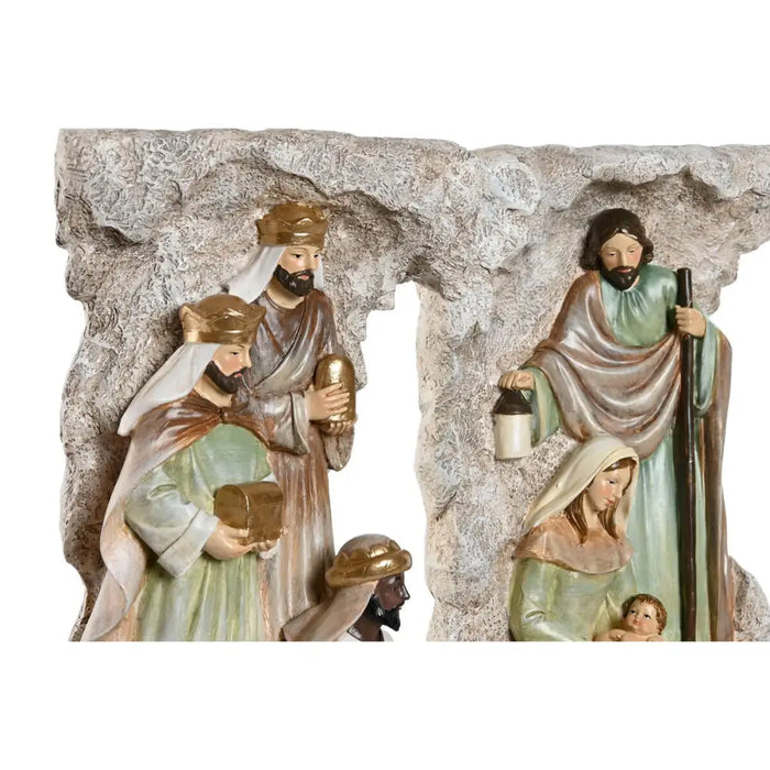 Christmas nativity set Home ESPRIT Multicolour Resin 19,5 x 11 x 31,5 cm (2 Units) - Декорация и Осветление<<<Дом