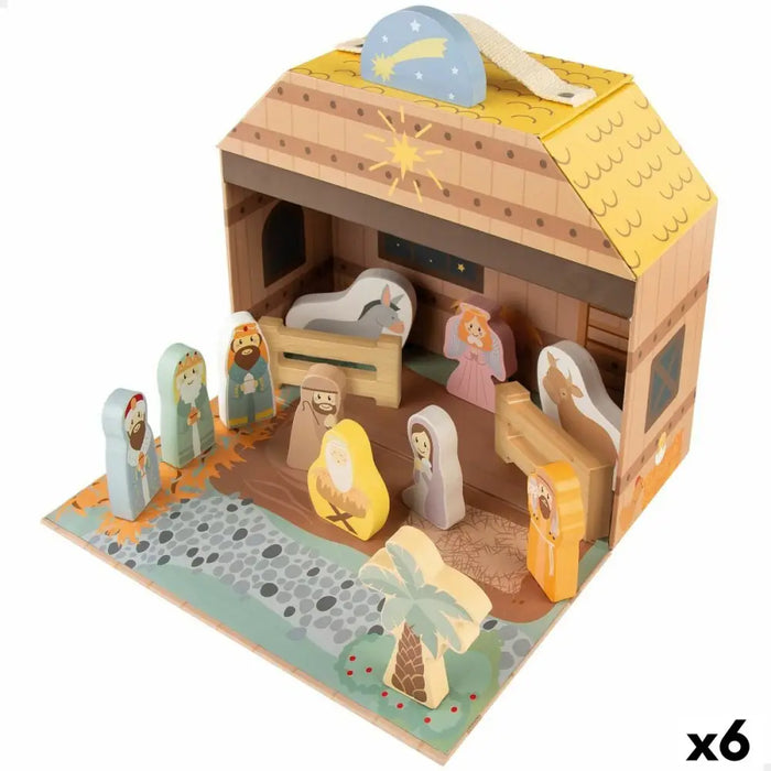 Christmas nativity set Woomax 24,5 x 20,5 x 24,5 cm (15 Pieces) (6 Units) - Коледни украси<<<Декорация и