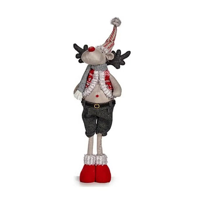 Christmas Reindeer 13 x 65 x 18 cm Red Grey - Декорация и Осветление<<<Дом Градина<<<BigBuy&&&Коледни