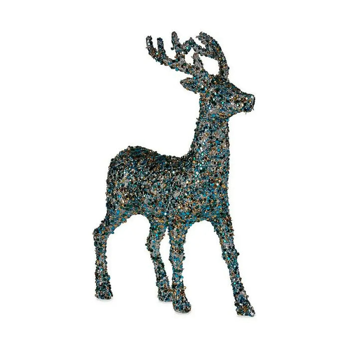 Christmas Reindeer Krist+ Blue Golden Reindeer 15 x 45 x 30 cm - Декорация и Осветление<<<Дом