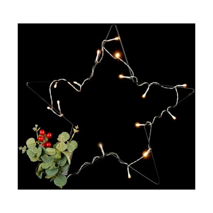 Christmas star Krist+ Black Red Green 45 x 45 x 5 cm LED Light (36 Units) - Декорация и Осветление<<<Дом