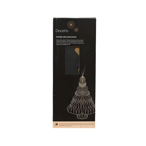 Christmas Tree Decoris Black Paper Ø 30 x 40 cm - Декорация и Осветление<<<Дом Градина<<<BigBuy&&&Коледни