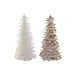 Christmas Tree Home ESPRIT White Golden Cardboard Feather 22 x 22 x 46 cm (2 Units) - Декорация и Осветление<<<Дом