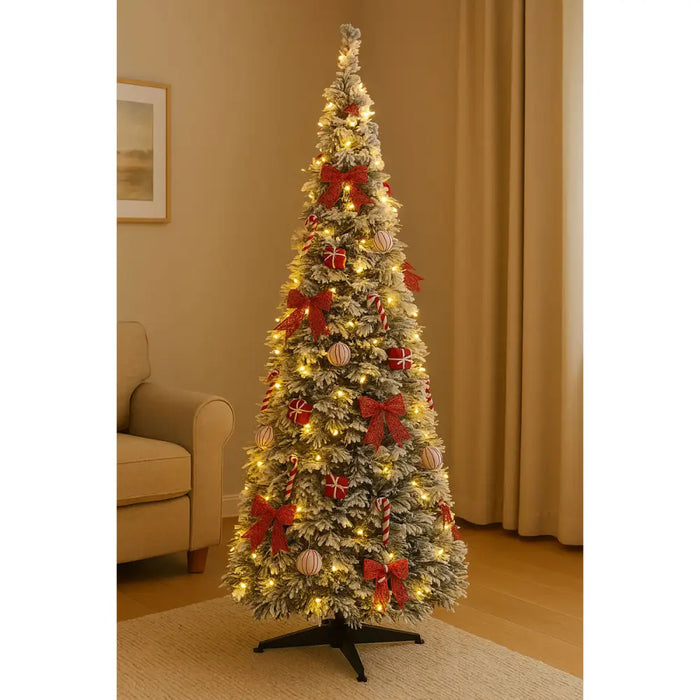 Christmas Tree Home ESPRIT White Red PVC Snowfall - Декорация и Осветление<<<Дом Градина<<<BigBuy&&&Коледни
