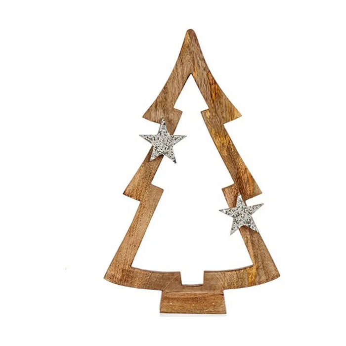 Christmas Tree Krist+ Brown Silver Wood Shape 7,5 x 58,5 x 37 cm - Декорация и Осветление<<<Дом