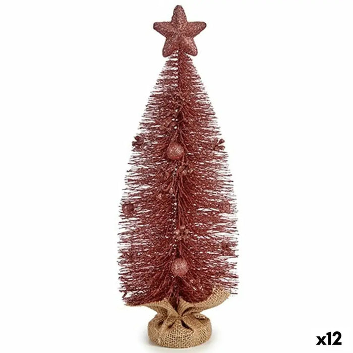 Christmas Tree Krist+ Pink 13 x 41 x 13 cm (12 Units) - Декорация и Осветление<<<Дом Градина<<<BigBuy&&&Коледни