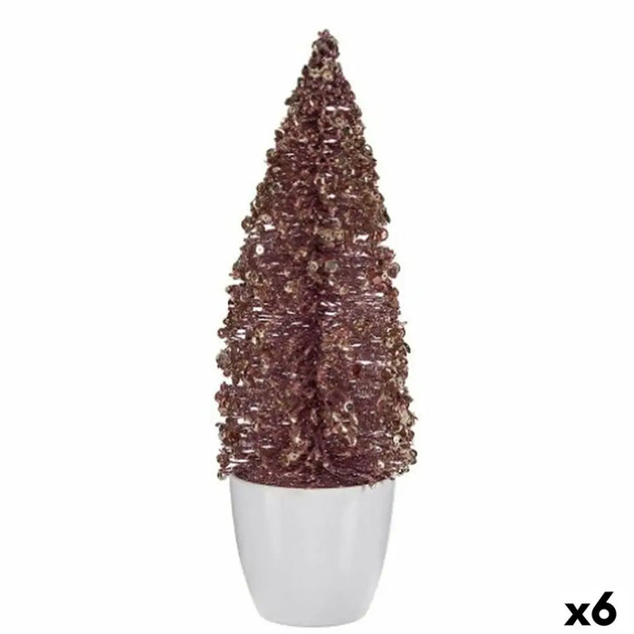 Christmas Tree Krist+ Pink Golden Plastic Christmas Tree 9 x 28 x 9 cm (6 Units) - Декорация и Осветление<<<Дом